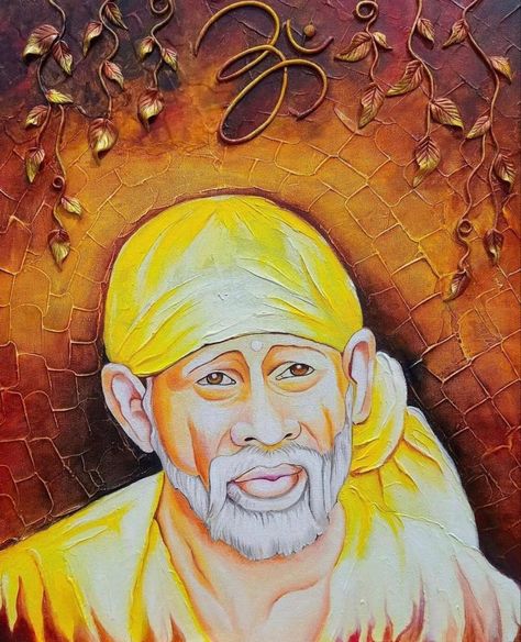 Sai Images, Gurudev Datta, Sai Baba Hd Wallpaper, Sai Baba Pictures, Sathya Sai Baba, Painting Canvases, Tanjore Painting, Om Sai Ram, Sai Ram