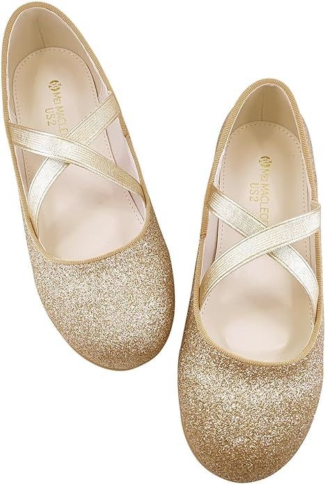 Amazon.com | Mei MACLEOD Girls Flat Ballet Shoes Mary Jane Shoes, Glitter Princess Wedding Shoes Party Dress Shoes Ballerinas for Little/Big Kid Gold | Flats Princess Wedding Shoes, Prince Shoes, Halloween Costume Shoes, Flat Ballet Shoes, Dreamscape Architecture, Concert Attire, Sparkly Flats, Shoes Glitter, Mary Jane Shoes Flat