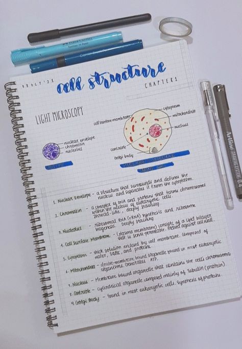 Anatomy Assignment Cover Page, Biology Notes Cell Structure, Zoology Project Cover Page Ideas, Cell Structure Notes, Collage Notes, Zoology Notes, Cell Biology Notes, Gcse Science Revision, Biology Cell