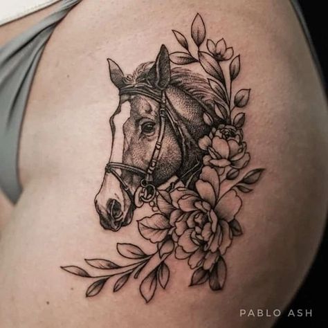 Small Horse Tattoo, Drawing Tattoo Ideas, Running Tattoo, Horse Tattoo Design, Cowboy Tattoos, Horse Flowers, Remembrance Tattoos, Western Tattoos, Skeleton Hand Tattoo