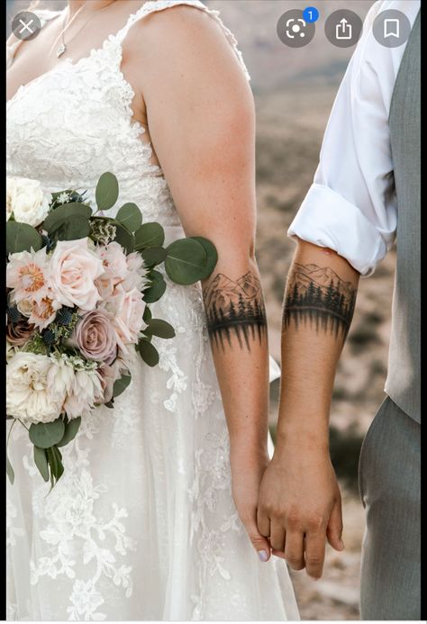 Tattoos Mountains, Couple Tattoos Quotes, Couple Tattoos King And Queen, Tattoos Ring, Dry Lake Bed Wedding, Vegas Desert Wedding, Tattoos Small Meaningful, Couple Tattoos Ideas, Boardwalk Wedding