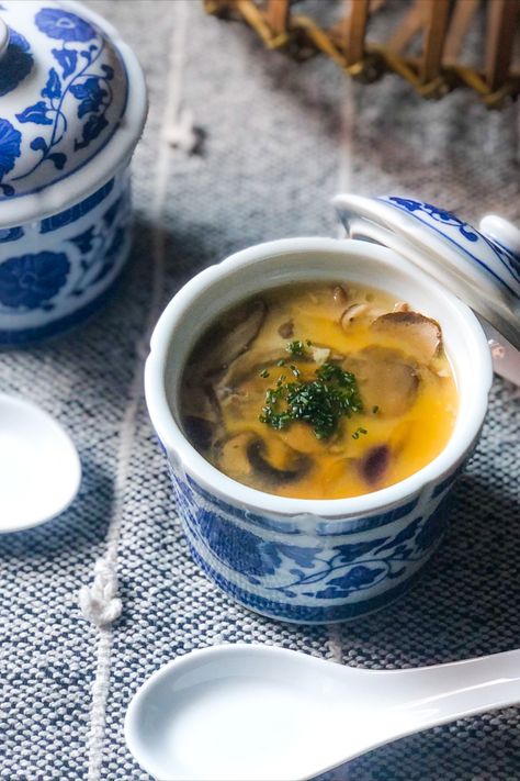 Autumn Inspired Chawanmushi Recipe (Savory Japanese Egg Custard) Chawanmushi Recipe, Japanese Egg, Stir Fry Noodles, Egg Custard, Autumn Inspired, Shiitake Mushroom, Deep Fried, Japanese Food, Custard