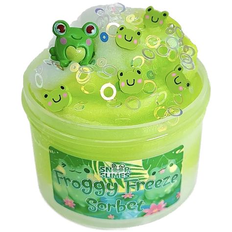 Peachybbs Slime, Frog Slime, Preppy Slime, Mystery Toys, Peachybbies Slime, Slime Swirl, Slime Pictures, Slime Collection, Slime Ideas