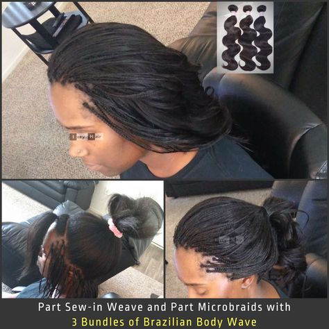 Brazilian Body Wave Sew In, Micro Braids Human Hair Body Wave, Body Wave Braids, Micro Braids Brandy, Wave Braids, Micro Braids Human Hair, Sew In Braids, Invisible Braids, Micro Braids Styles