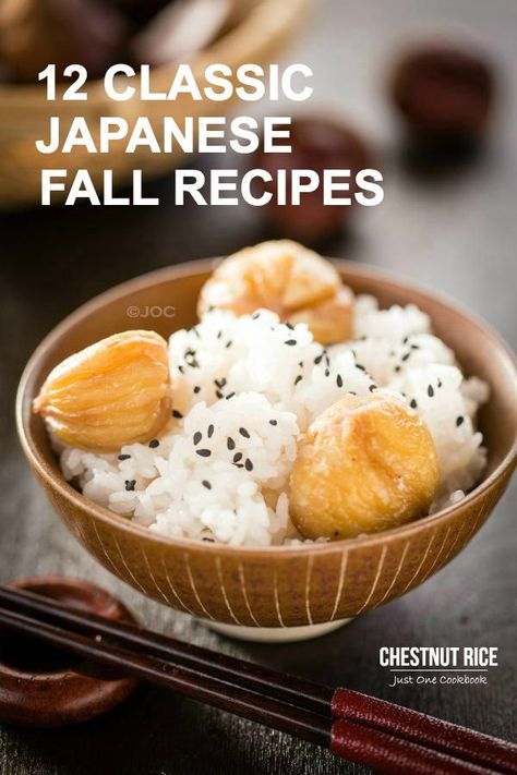 12 Classic Japanese Recipes to Make this Fall • Just One Cookbook Chestnut Rice, Okinawan Recipes, Chestnut Recipes, Just One Cookbook, Asian Things, Recipes To Make At Home, Plate Food, I'm Fat, Easy Japanese Recipes