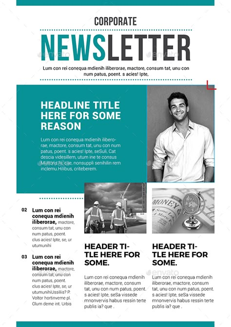 Newsletter Template 02 Newsletter Design Layout, Newsletter Design Inspiration, Newsletter Design Templates, Newsletter Template Free, Company Newsletter, Graphic Design Magazine, Newsletter Layout, Newsletter Inspiration, Newsletter Ideas