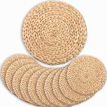 Lunch Centerpieces, Wicker Placemats Wedding, Wedding Woven Placemats, Rattan Placemats Wedding, Boho Placemats, Braided Round Placemats, Rattan Charger Plate, Farmhouse Placemats, Wicker Placemats