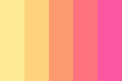 hot summer days Color Palette What Colors Represent, Summer Color Palettes, Hex Color Palette, Gold Color Palettes, Color Palette Challenge, Color Schemes Colour Palettes, Pink Palette, Green Color Schemes, Summer Color Palette