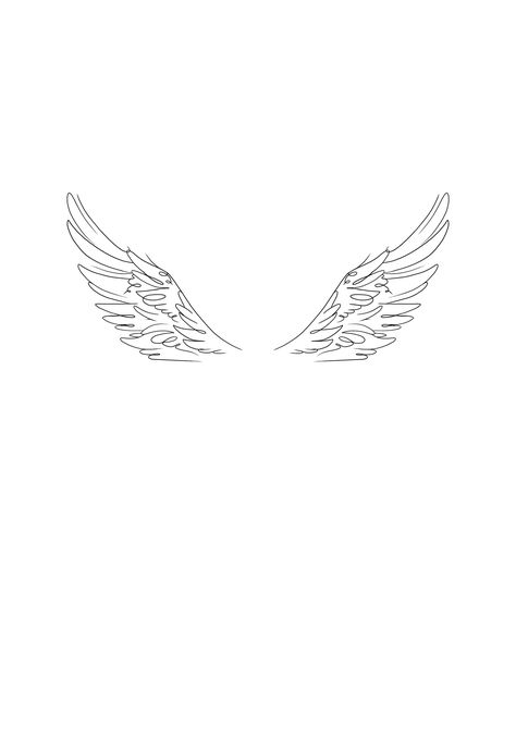 Fine Line Angel Wings Tattoo, Angle Tattoo, Wing Tattoos On Back, Rib Tattoos For Women, Animal Tattoo Ideas, Pretty Hand Tattoos, Cool Tattoo, Wing Tattoo, Line Art Tattoos