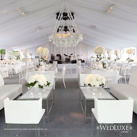 Stunning elegant white wedding reception theme. Like/follow us at ... Lounge Inspiration, Wedding Reception Themes, White Weddings Reception, Yacht Wedding, Wedding Lounge, Seating Ideas, All White Wedding, Set Ideas, Wedding Reception Dress