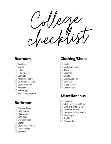 Free college checklist printable for all things you may forget when moving in college | move in | free prinatble | checklist Moving Out Checklist, Move In Checklist, College Dorm Checklist, Dorm Checklist, College Checklist, Brita Filter, Checklist Printable, Shower Shoes, Free College