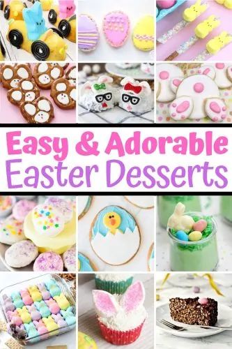 30+ Easy Easter Desserts - Adorable Easter Dessert Recipes for Kids Easter Cake Easy, Cute Easter Desserts, Easter Deserts, Easter Cookie Recipes, Easter Cake Pops, Cakes Easy, Recipes Easter, Easter Bunny Cupcakes, Easy Easter Desserts