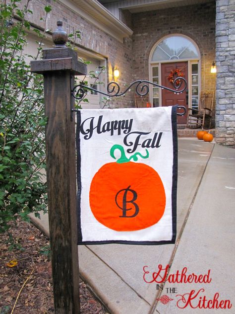 Fall Garden Flags Diy, Garden Flags Ideas Front Porches, Garden Flags Ideas, Witch Hat Wreath, Garden Flag Holder, Fall Flags, Hat Wreath, Fall Garden Flag, Flag Holder