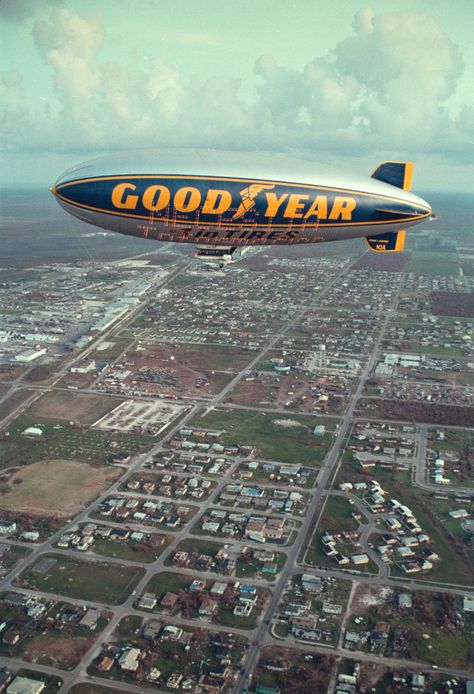 Flying in the Goodyear Blimp….on my bucket list for sure!  anyone know someone that can make that happen?  J? Goodyear Blimp, Airship Balloon, Zeppelin Airship, Akron Ohio, Vintage Airplanes, Propane Tank, City Of Angels, Air Travel, Game Inspiration