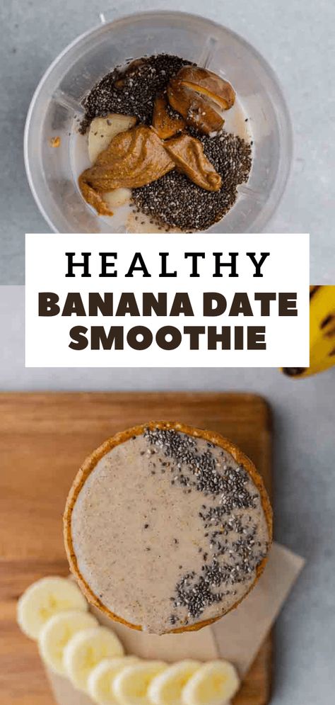 Banana Date Smoothie, Date Smoothie Recipes, Dessert In A Cup, Lifestyle Of A Foodie, Date Smoothie, Almond Butter Smoothie, Almond Smoothie, Lost 100 Pounds, Food Trailer