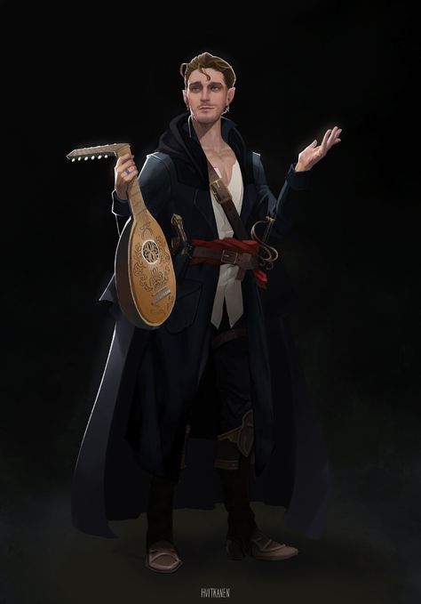 ArtStation - Yndorith Chronicles: Taerith Naemern, Josephine Chang Half Elf Bard, Npc Ideas, Tik Tok Videos Funny, Half Elf, Heroic Fantasy, Tik Tok Videos, Male Character, Dungeons And Dragons Characters, Fantasy Male