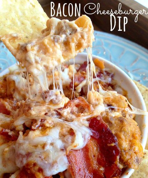 Cheeseburger Dip Recipe, Bacon Cheeseburger Dip, Cheeseburger Dip, Gameday Food, Food Donut, Savory Dips, Delicious Dips, Diy Easy Recipes, Cheesecake Dip