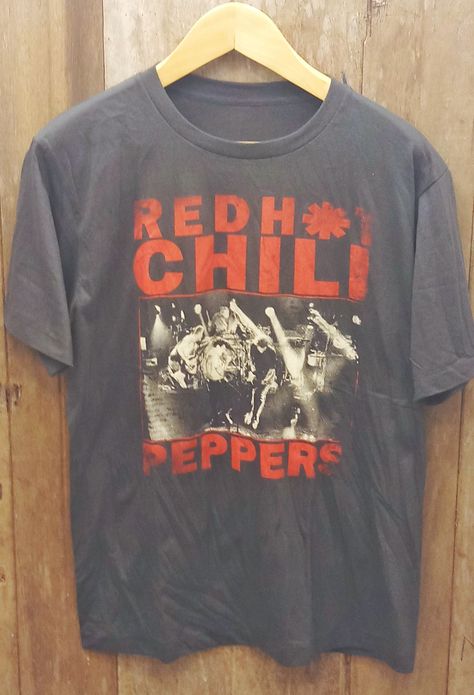 RED HOT CHILI PEPPERS 100% Cotton New Vintage Band T Shirt - Vintage Band Shirts Red Hot Chili Peppers Shirt, Funky Clothing, Vintage Band Shirts, Vintage Band T Shirts, Hottest Chili Pepper, Red Hot Chili Peppers, Chili Peppers, Hot Chili, Vintage Band