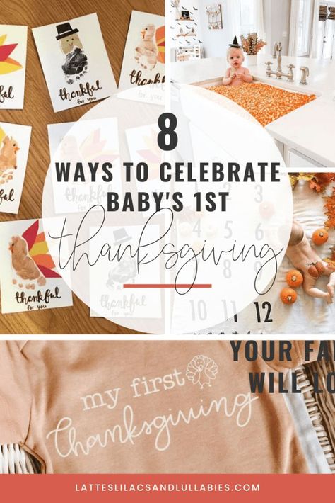 Is it baby's 1st Thanksgiving? Today I'm sharing 8 special ways to celebrate baby's first turkey day with photos, moments, and milestones. Babies First Thanksgiving, Family Gift Guide, Babys First Thanksgiving, 1st Thanksgiving, Bottles For Breastfed Babies, Thanksgiving Baby Outfits, Teachers Diy, Halloween Traditions, Pregnant Halloween