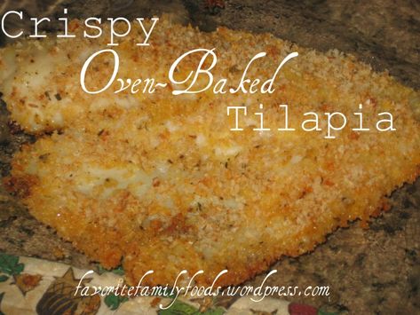 Oven Tilapia, Baked Talipia, Breaded Tilapia, Oven Baked Tilapia, Tilapia Recipes Easy, Baked Tilapia Recipes, Fish Recipes Baked, Seafood Bake, Baked Tilapia