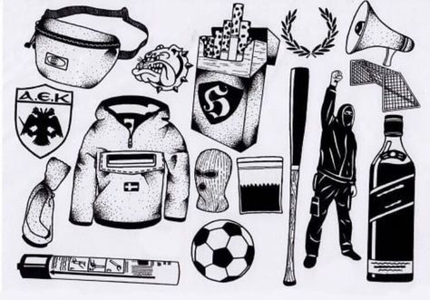 Ultras Football, X Tattoo, Football Casuals, Face Tattoos, Blue Rain, Character Sketches, Old School Tattoo, Casual Design, Tattoo Designs Men