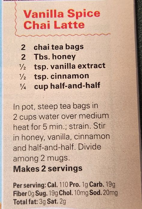 Chai Tea Latte From Tea Bag, Tea Bag Recipes, Chai Tea Latte With Tea Bags, Chai Tea Recipe With Tea Bag, Chi Tea Latte Recipe, Vanilla Chai Tea Recipe, Vanilla Chai Tea Latte Recipe, Iced Chai Tea Latte Recipe, Chia Tea Latte Recipe