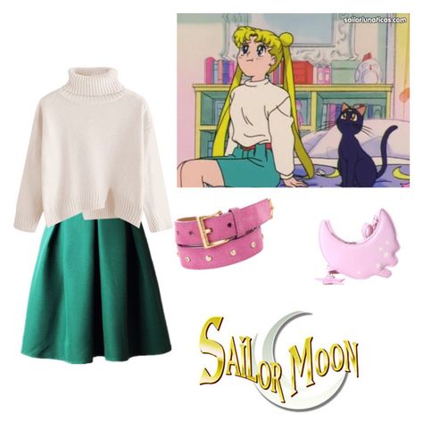 "Sailor Moon #6" by dreamingqueen on Polyvore featuring Prada Sailor Moon 90s Outfits, Sailor Moon Outfit Inspired, Sailor Moon Outfit Ideas, Plus Size Asian Fashion, Monster High Cosplay, Sailor Moon Outfit, Sailor Moon Fashion, Fancy Fits, Sailor Moon Cosplay