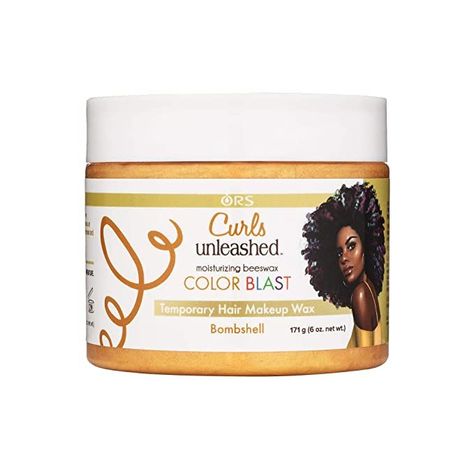 Color Blast Temporary Hair Makeup Wax - Bombshell Coconut Milk Conditioner, Hair Color Wax, Super Curly Hair, Define Curls, Hot Comb, Coconut Milk Shampoo, Vivid Hair Color, Curly Hair Types, Hair Curls