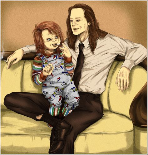 Chucky & Charles Lee Ray Charles Lee Ray, Child's Play Movie, Chucky Horror Movie, Horror Photos, Childs Play Chucky, Scary Movie Characters, Dangerous Love, Bride Of Chucky, Retro Horror