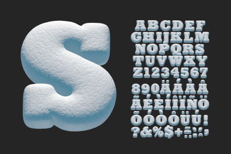 Snowball Font Snow Font, Winter Font, Procreate Brushes Download, Winter Fonts, 3d Font, Typography Lettering, Text Layout, Best Brushes, Photo Editing Tricks