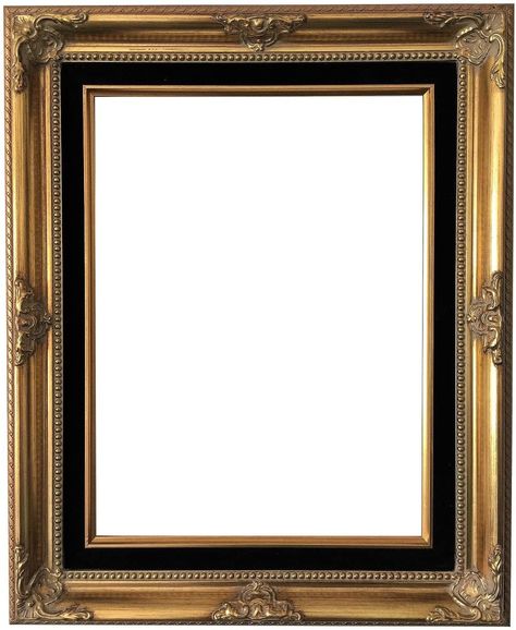 AmazonSmile - West Frames Estelle Antique Wood Baroque Picture Frame 3" Wide (Gold Black Velveteen Liner, 11" x 14" Frame with Plexiglass & Backing Board) - Rococo Frame, Gallery Frame Set, Empty Frame, Ornate Picture Frames, Moodboard Collage, Gold Picture Frame, Picture Frame Sizes, Empty Frames, Wedding Painting