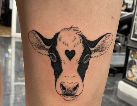 Tattoos And Placement, Cow Calf Tattoo, Patchwork Tattoo Ideas Animals, Cow Tattoo Design, Calf Cow Tattoo, Cow Tattoo Stencil, Cow Matching Tattoo, Cows Tattoo Ideas, 2 Headed Cow Tattoo