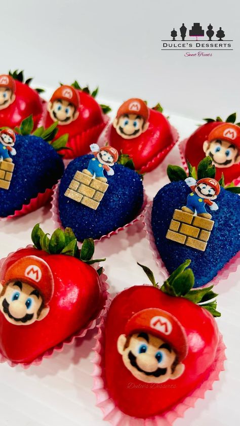 Super Mario Bros Birthday Party, Apple Caramel, Treat Table, Mario Bros Birthday, Mario Bros Party, Mario Birthday Party, Mario Birthday, Mario Bros., Mario Brothers