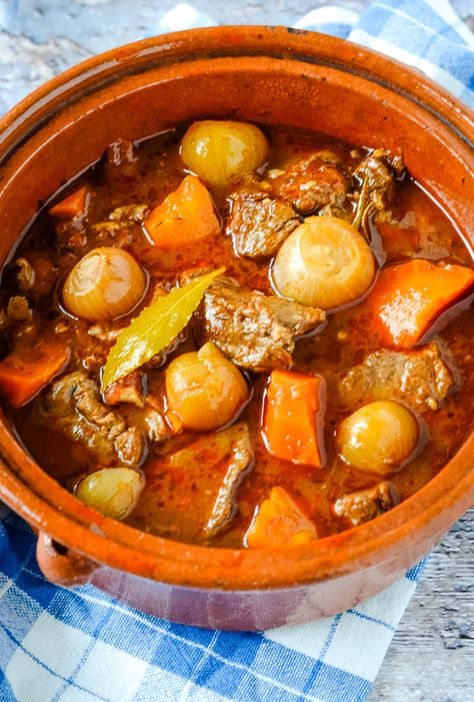 Greek Beef Stew Recipe, My Greek Table, Greek Beef Stew, Beef Stifado, Greek Beef, Stewing Steak, Greek Recipes Authentic, Greek Olives, Recipes Beef