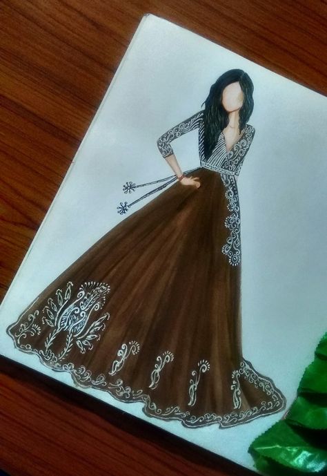 Learn how to draw beautiful party wear dress sketch on my YouTube channel.. NRF illustrations✍ Party Wear Dress Drawing, Party Wear Sketch, Party Wear Drawing, Party Wear Illustration Fashion, Party Wear Illustration Sketches, Cocktail Dress Illustration, Party Dress Drawing, Party Wear Illustration, Lehenga Illustration