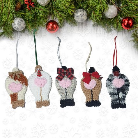 Stash Buster Crochet, Ravelry Crochet Patterns, Ornament Crochet Pattern, Ornament Crochet, Christmas Crochet Pattern, Goat Lover, Novelty Hats, Stash Buster, Handmade Christmas Tree