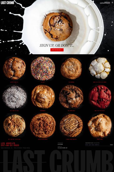 Websites Design Inspiration, Premium Cookies, Last Crumb, Cookies Website, Cookies Branding, Tech Inspiration, Ecommerce Websites, Snack Shop, Websites Design