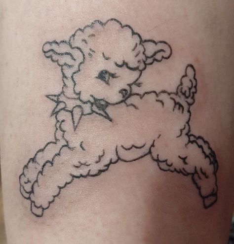 Lamb Tattoo, Lamb Plush, Tattoo Board, Tattoo Templates, Weird Tattoos, Dainty Tattoos, Aesthetic Tattoo, Tat Ideas, Dope Tattoos