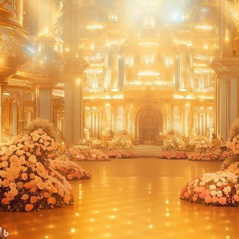 Gold Kingdom Aesthetic, Golden Palace Aesthetic, Golden Palace Fantasy Art, Golden Kingdom Aesthetic, Sun Kingdom Aesthetic, Sun Castle, Sun Kingdom, Golden Kingdom, Sun Palace