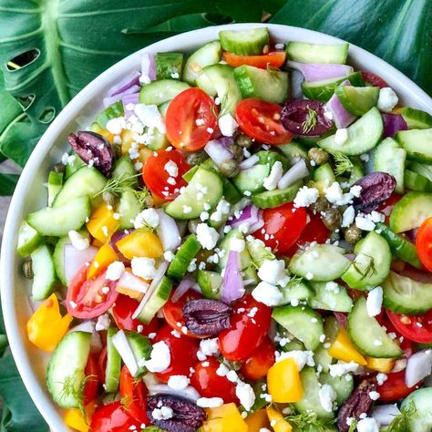 Greek Salad Without Lettuce, Chopped Salad Recipes No Lettuce, Greek Salad No Lettuce, No Lettuce Salads, No Lettuce Salad Recipes, Salad Recipes Without Lettuce, Salad No Lettuce, Chop Salads, Salads Without Lettuce