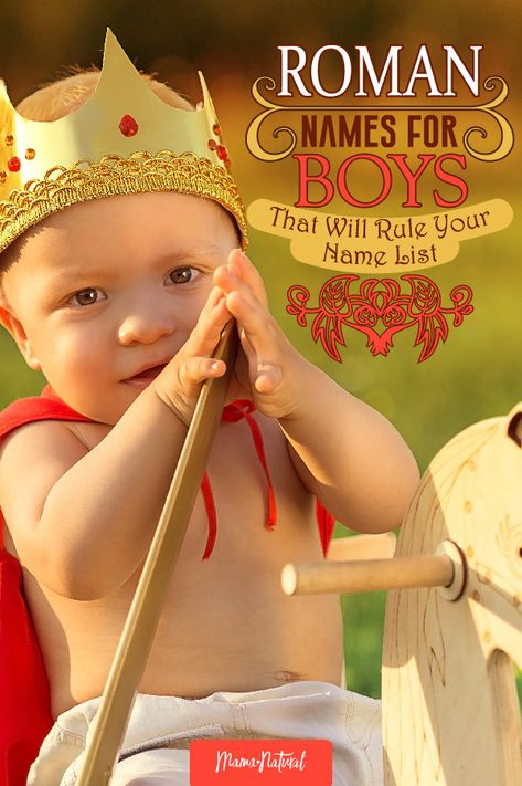 Roman names for boys have timeless strength and a whole lot of history to explore. Check out these amazing monikers with us. https://www.mamanatural.com/baby-names/boys/lists/roman-names-for-boys/ Roman Names For Boys, Gladiator Names, Boy B Names, Roman Baby Names, Italian Boy Names, Ancient Roman Names, Roman Kings, Strong Boys Names, God Baby