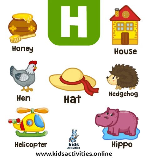 Preschool Words, Teaching Preschoolers, Shape Worksheets For Preschool, Letter Flashcards, Writing Practice Worksheets, H Words, Alphabet Pictures, Literacy And Numeracy, Flashcards For Kids