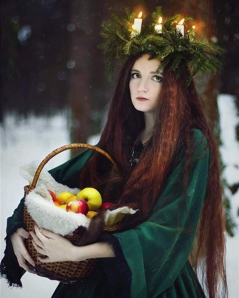 Imbolc Feast, Winter Solstice Outfit, Yule Outfit, Solstice Outfit, Pagan Celebrations, Sierra Simone, Fairy Academia, Imbolc Ritual, Yule Goat