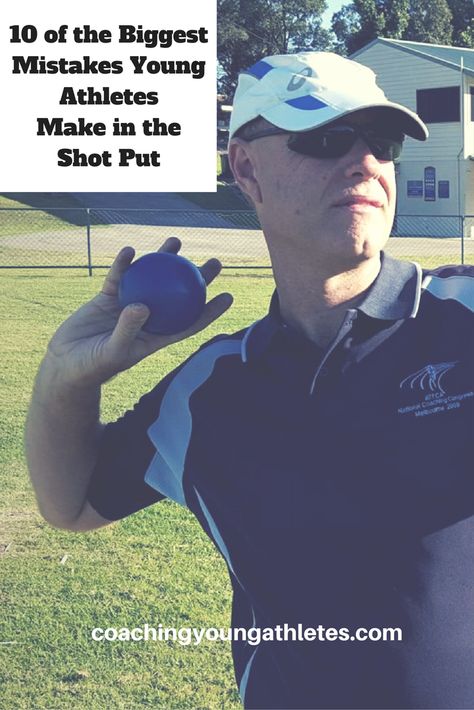 Ten of the most common errors young athletes make when they are shot putting. Click on the link to find out what they are. Junior High Track Workouts, Shot Put Throwing, Shot Put Workout, Shotput Workouts, Training Like An Athlete, Kids Track And Field, Shotput Throw Workout, Basketball Trick Shots, Mental Toughness For Young Athletes