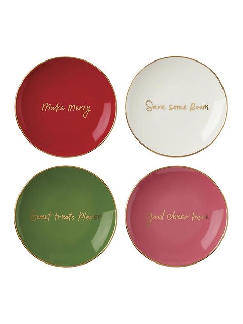 Shop Lenox 4-Piece Tidbit Plates | Saks Fifth Avenue Kate Spade Christmas, Christmas Dinnerware Sets, Kate Spade Kitchen, Tidbit Plates, Amazon Black Friday, Christmas Dinnerware, Hosting Holidays, 2020 Year, Xmas Wishlist