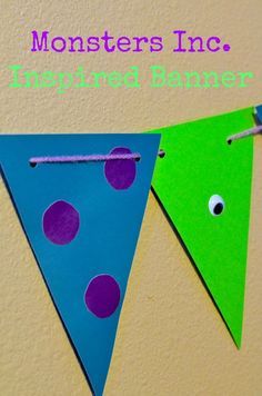 Monsters Inc Crafts, Monsters Inc Decorations, Monster University Party, Monsters Inc Baby Shower, Monsters Inc Baby, Monster Inc Birthday, Diy Monsters, Diy Birthday Banner, Monster Birthday Parties