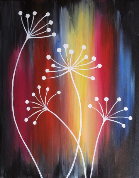 Muse Paintbar Events | Painting Classes | Painting Calendar | Paint and Wine Classes Wine And Canvas, Wine Painting, Flowers Painted, Easy Canvas Painting, Simple Acrylic Paintings, Night Painting, Beginner Painting, Acrylic Canvas, Arte Fantasy