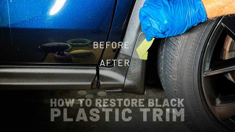 How to Clean & Restore Black Plastic Trim on Cars Black Molding, Inside Car, Modern Cars, Plastic Trim, Auto Detailing, Cleaners Homemade, Body Design, Car Exterior, Diy Car