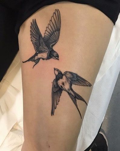 Bird Tattoo Designs With Images 6 Sparrow Tattoo Meaning, Tato Realis, White Bird Tattoos, Sparrow Tattoo Design, Swallow Tattoo Design, Swallow Bird Tattoos, Simple Bird Tattoo, Vogel Tattoo, Sparrow Tattoo