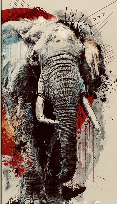 Elephant Art Drawing, Jungle Elephant, Cool Room Decor, Elephants Photos, Afrique Art, African Art Paintings, Elephant Painting, Wildlife Paintings, Art Painting Gallery